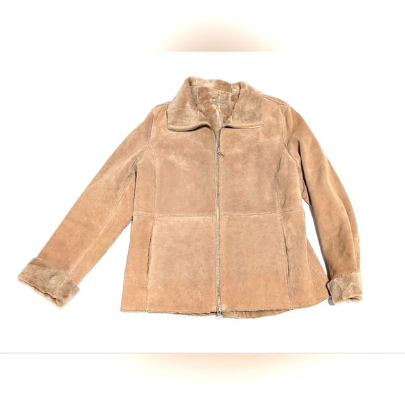 Guess Jackets & Blazers - Guess vintage leather suede large faux fur jacket